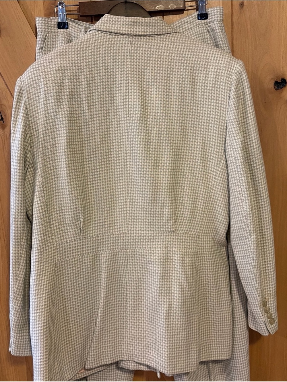 Lauren Ralph Lauren 2PC Pant Suit Sz 16 Pants Blazer Houndstooth Wool Blend - Picture 9 of 16